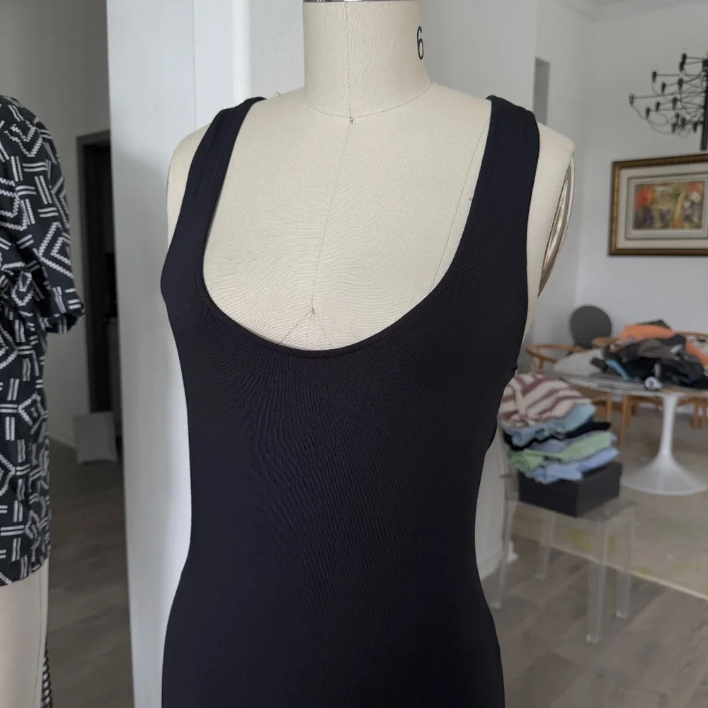 MICHAEL MICHAEL KORS Black Jersey Halter-neck Front Slit Maxi Dress Size Small‎